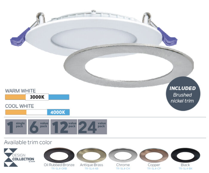 Ultra slim recessed light - 4 inch Round